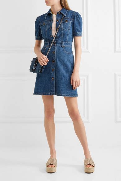 jeansy damskie miu miu|miu denim mini dress.